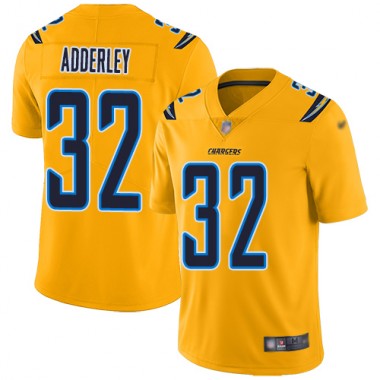 Los Angeles Chargers NFL Football Nasir Adderley Gold Jersey Men Limited 32 Inverted Legend